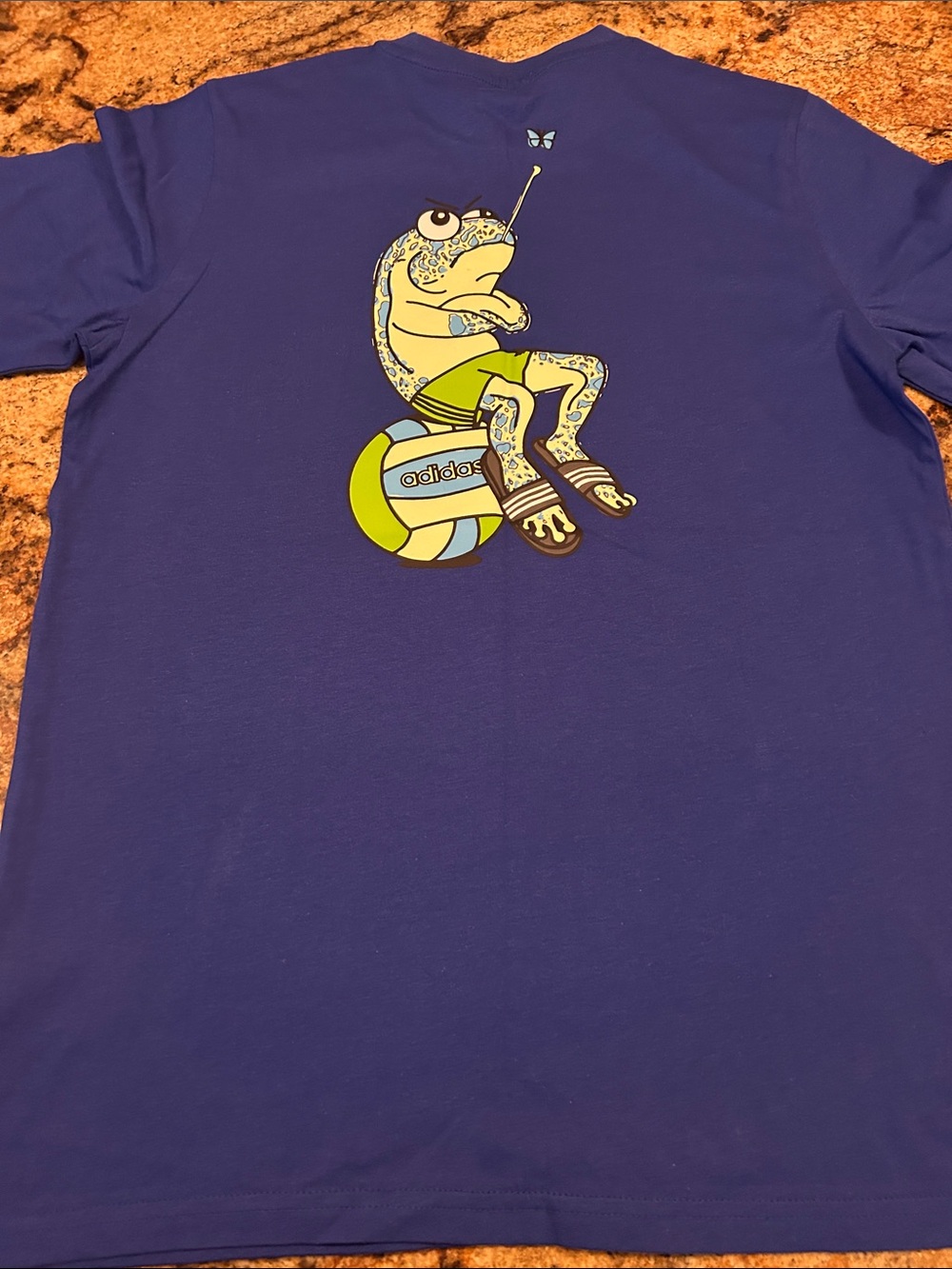 NWOT adidas Royal Blue Crewneck Tee with Small Chest Logo